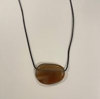 Brown pendant cord necklace