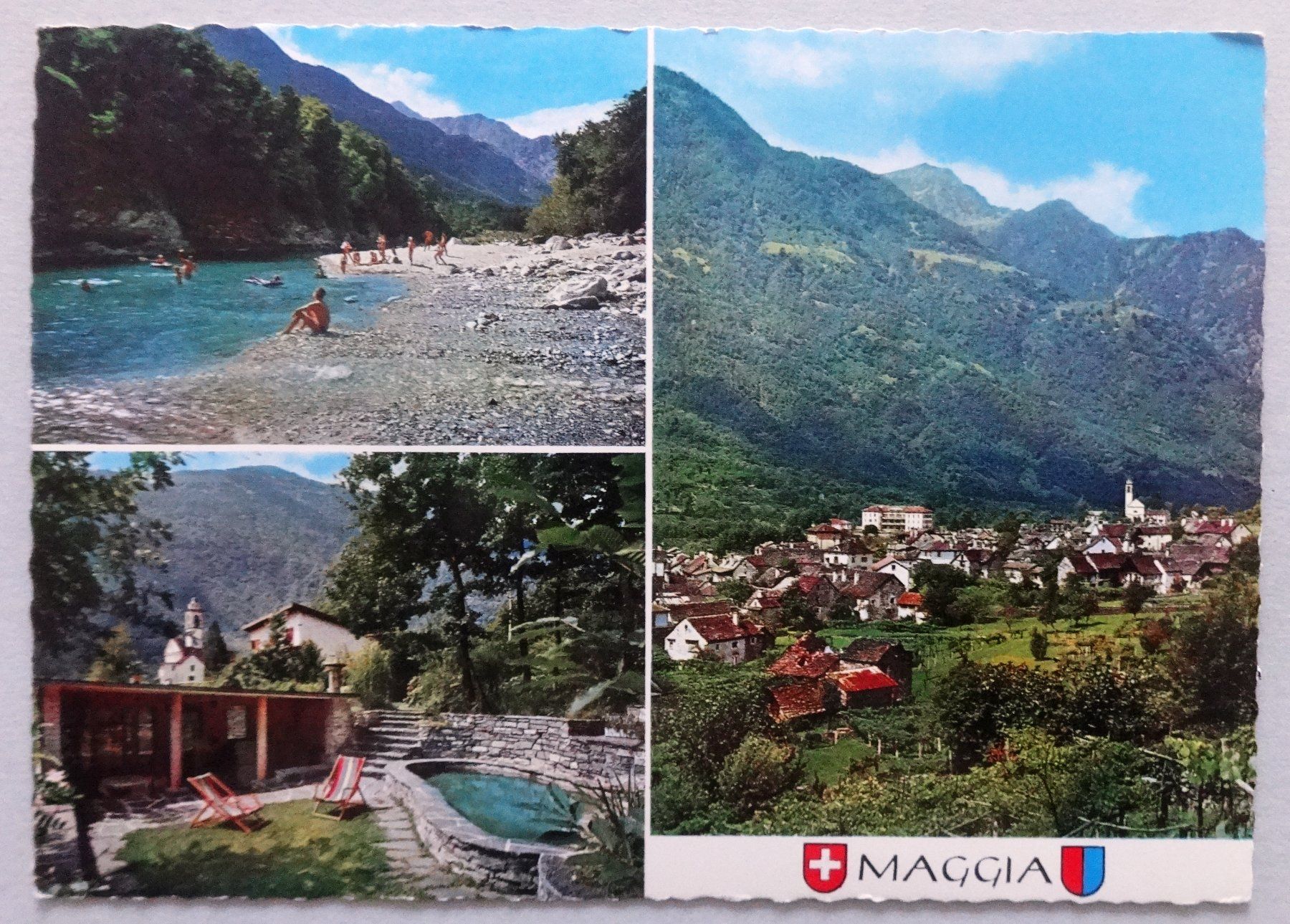 Cartoline postali: Maggia, Valle Maggia 327 m s.m. – Usato da Fétigny venduto da Billy2miny