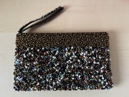 Perlen-Clutch, Abendtäschli, festlich, neuwertig