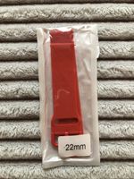 Uhrenarmband Silikon rot 22mm neu