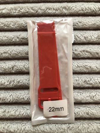 Uhrenarmband Silikon rot 22mm neu
