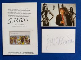 Gottfried HELNWEIN Helmut NEWTON RIZZI ORIG AUTOGRAMME + COA