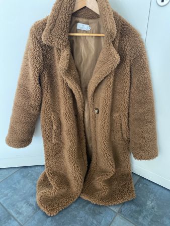 Carolina Cavour Teddy Mantel braun Grösse M