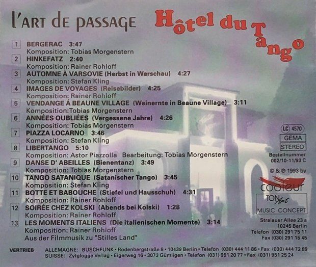 CD: L'Art De Passage - Hôtel du Tango – Usato da Grüningen venduto da azulverde 1