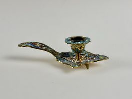 Portacandele antico cloisonné Russia o Francia Napoleone III