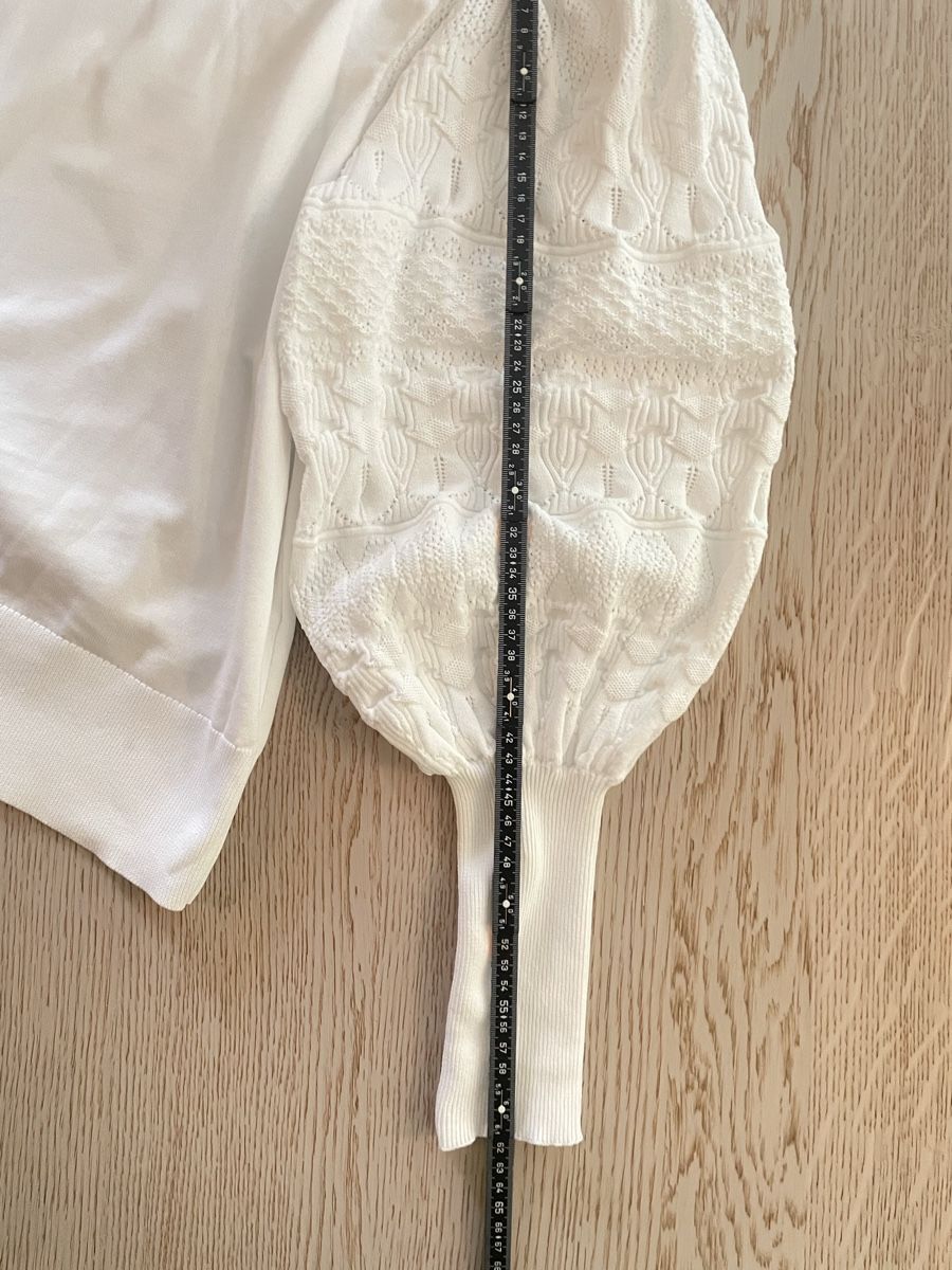 Only Pullover & Sweatshirts: ONLY Pullover cremeweiss mit Ballonärmeln & Strickmuster – Neu (gemäss Beschreibung) aus Heitenried von Steffundsasch 4