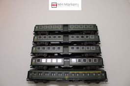 ROCO 5x SNCF Reisezugwagen DC H0 mit Originalverpackung