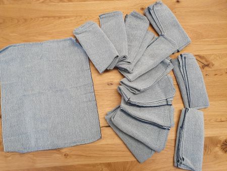 14 Tischsets, grünblau, 35x45 cm, Platzset aus Stoff