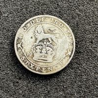 6 Pence Silber England 1921