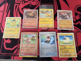 Lot de 7 cartes Pokémon divers modèles bon état