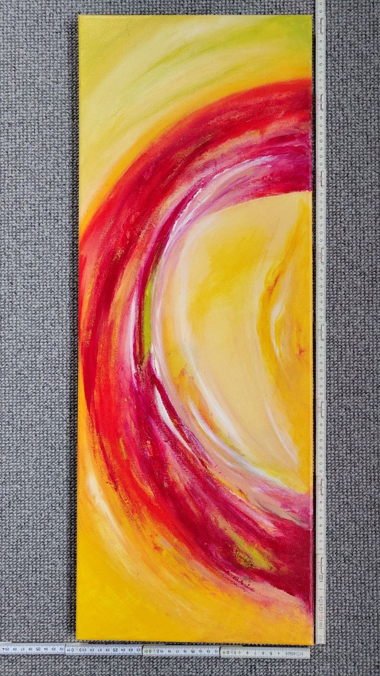 Dipinti: 2x Abstraktes Acrylbild, handgemalt 30x80cm – Usato da Ballwil venduto da bom_ar 2