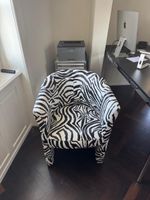 Vintage Zebra Sessel Kunstleder