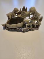 Skulptur Stein Affen Hirsch geschnitzt guter Zustand