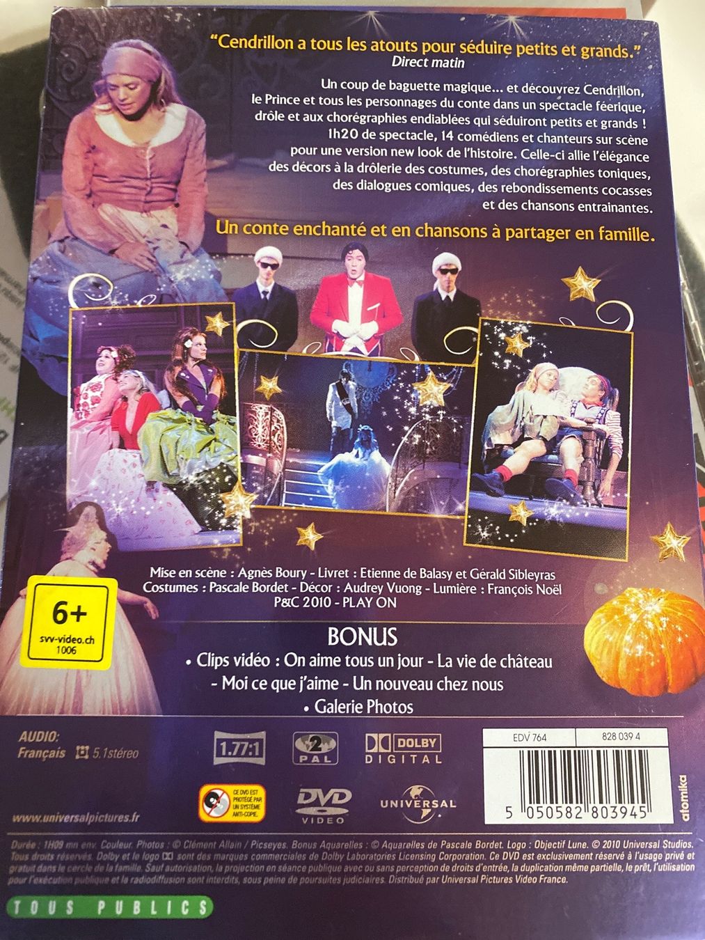 Tous les DVDs: Cendrillon - Le Spectacle Musical - DVD – D'occasion à Le Brassus par cinema13 1