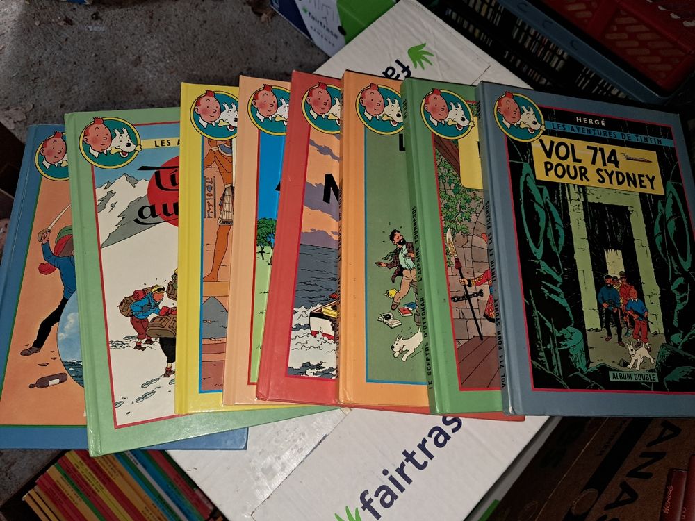 Tintin -Lot boites de lessive-Points Tintin-Super Catox