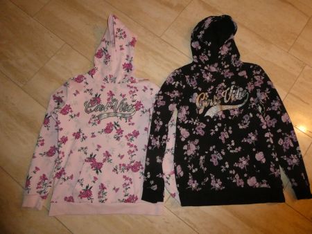 2er Set Mädchen Hoodies Gr.170/176 Blumenmuster Top Zustand