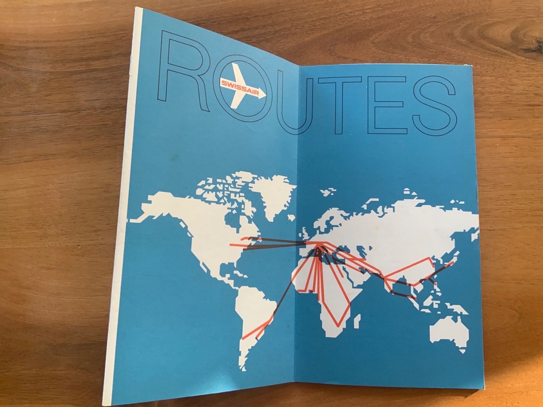 Cartine & Atlanti: Swissair Routenplan 1970s – Usato da Maur venduto da 20hcodracir11 2