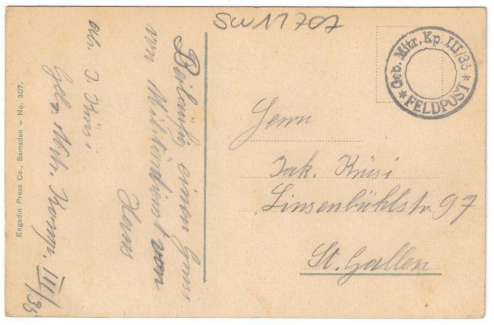 Cartoline postali: St. Moritz - Standseilbahn Muottas Muragl Bergstation – Usato da Binningen venduto da Mountainrider 1