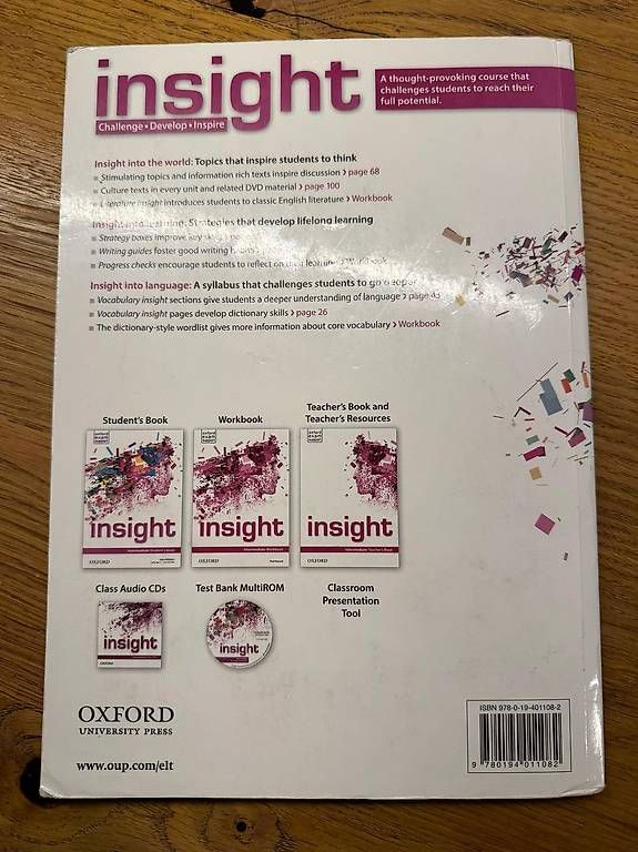 Libri: insight: Intermediate Student's Book - Jayne Wildman – Usato da Fehraltorf venduto da eli_x28b 1