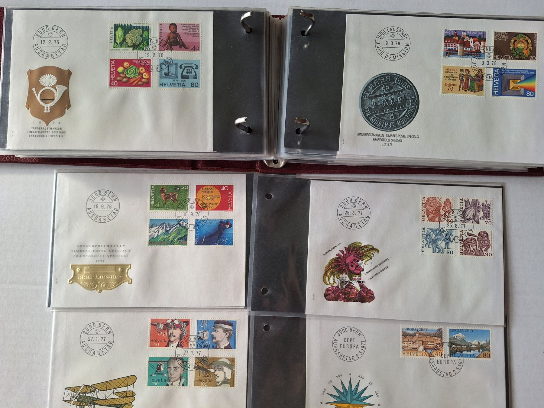 Alle Briefmarken: 90 FDC Schweiz ab 1965 – Gebraucht aus Zürich von t24_de 1