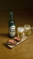 Bier, Lachs für Puppenhaus/Puppenstube