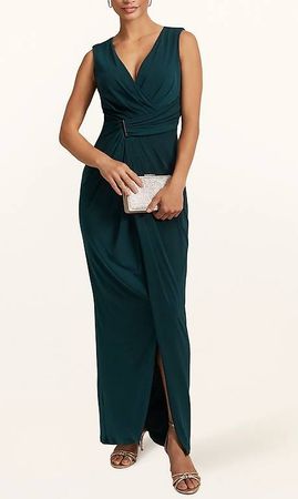 Dunkelgrünes Maxikleid EU 40-bis 42, UK12