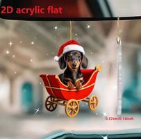 2-D ACRYL-ANHÄNGER F. TASCHE, AUTO *WEIHNACHTSDACKEL*