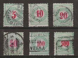 1883 : Porto Serie Nr. 17AK - 22AK : KP 1180.--