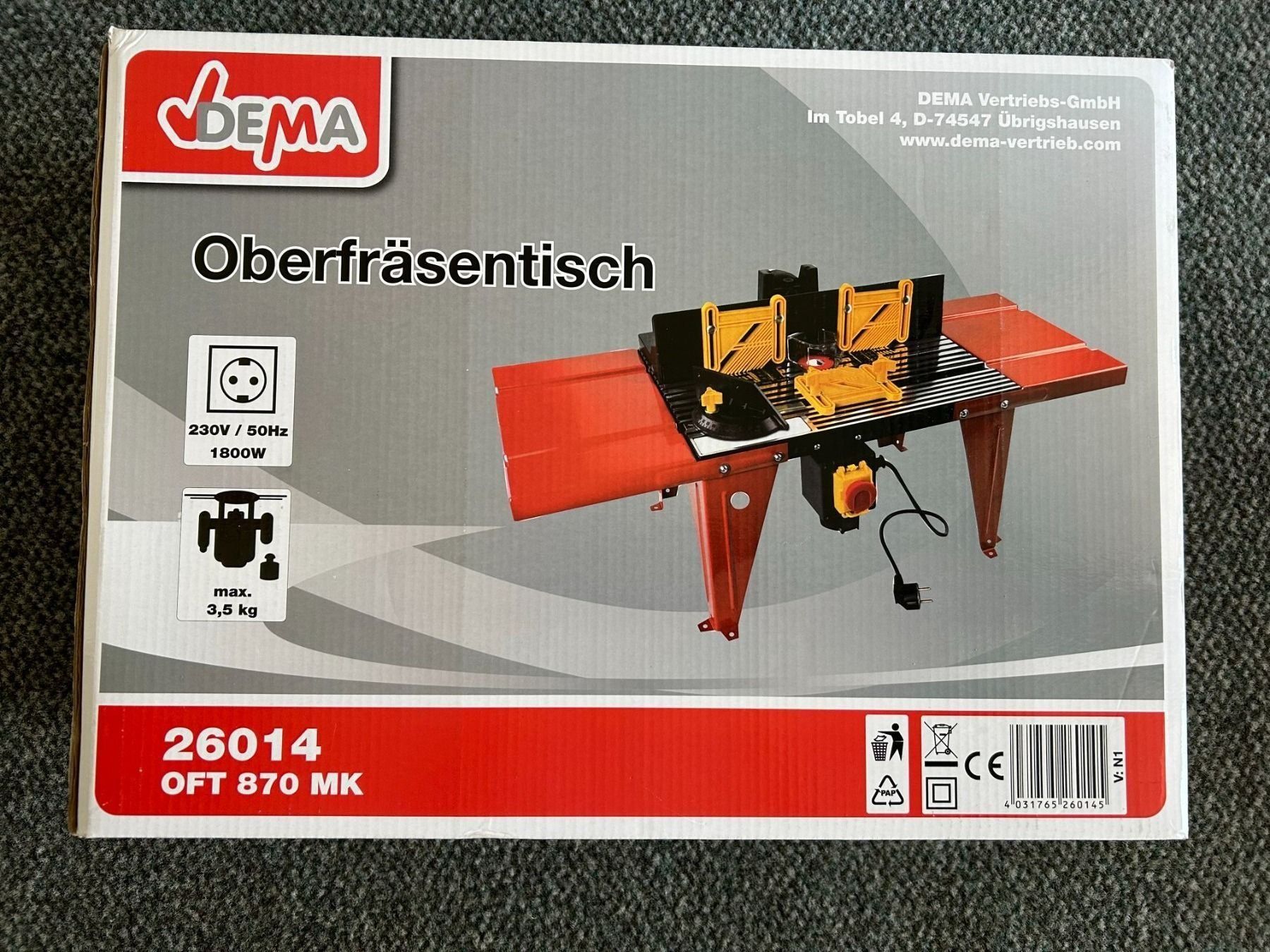Alle Maschinen: Oberfräsentisch – Neu und originalverpackt aus Adliswil von kordun72