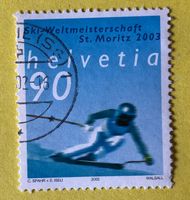 Nr.1068 GESTEMPELT Skirennfahrer 2002  Siehe Original Fotos.