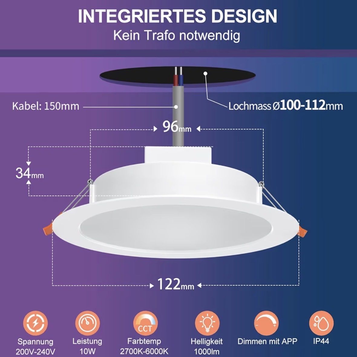 Lampadari & plafoniere: New Dusktec 4" LED Down Light 10W RGBW Smart Bulb 4 Pack – Nuovo e nell'imballaggio originale da Wallbach venduto da Nenex 3