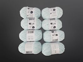 RICO DESIGN flauschiges Garn Eisblau 8 Stk.