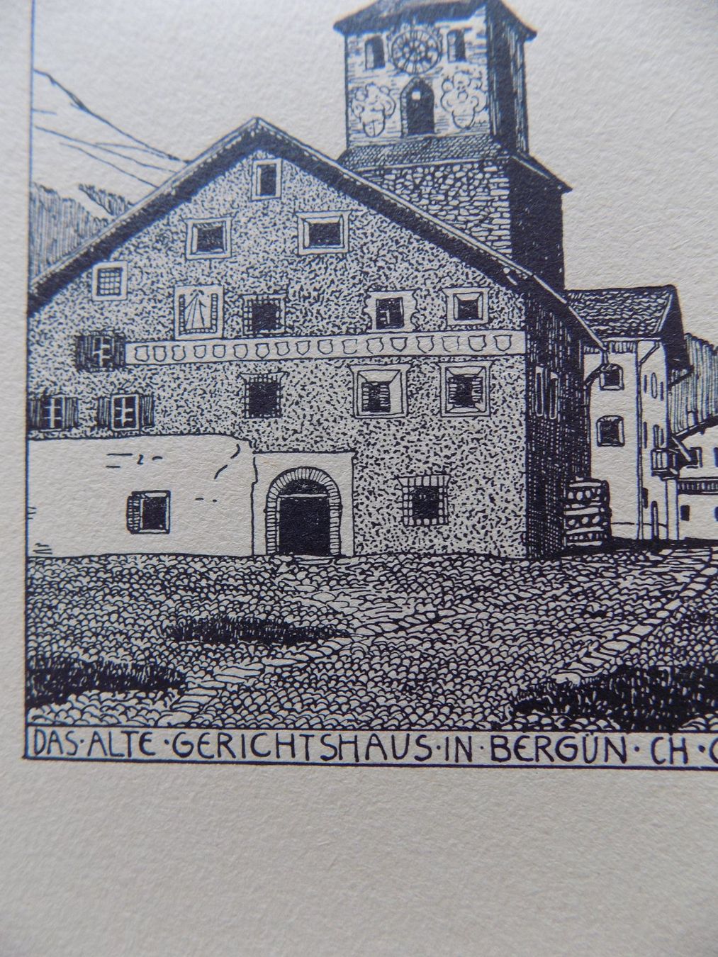 Stiche: Bergün das alte Gerichtsgebäude – Gebraucht aus Risch von Rischli15 5