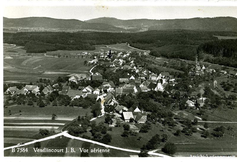 Ansichtskarten: Vendlincourt - Berner Jura + c1940 – Gebraucht aus Emmenbrücke von teestube