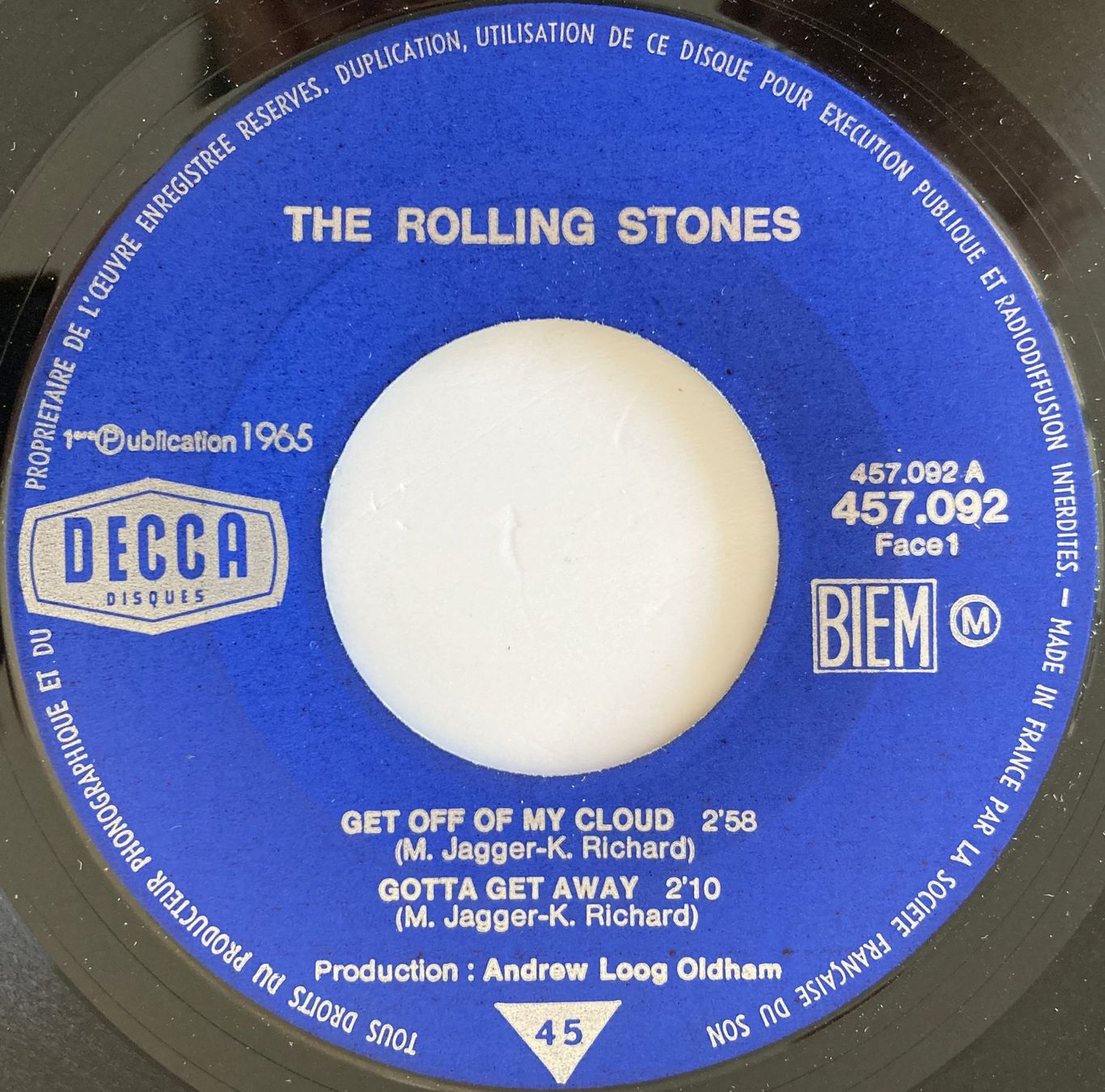 Dischi in vinile: ROLLING STONES - GET OFF OF MY CLOUD – Usato da Bottens venduto da hotter-than-hell 2