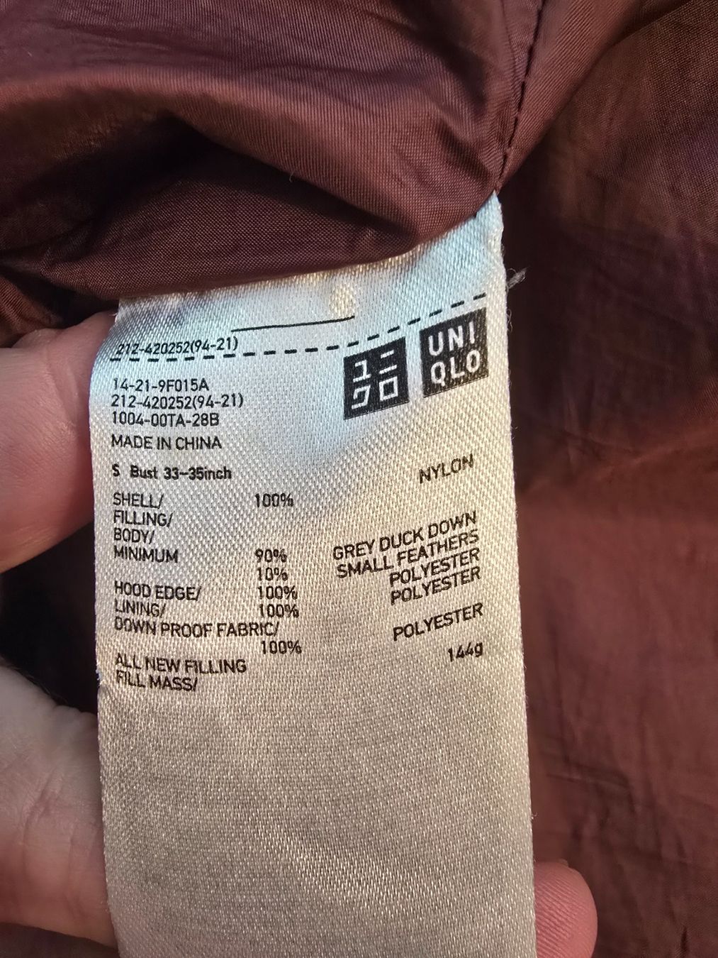 Uniqlo Cappotti: UNIQLO 100% Daunenmantel, Gr. S – Usato da Bern venduto da sar_g5ff 3