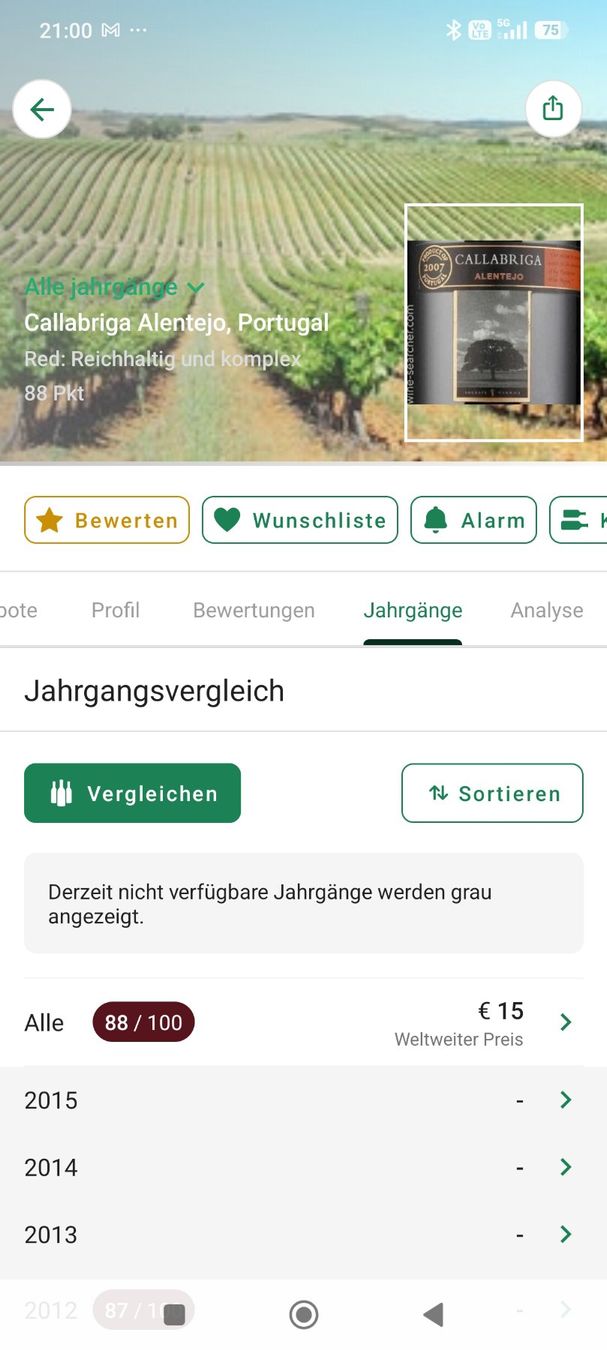Vins: 6 x  DAO reserva callabriga – Neuf avec emballage d'origine à Büsserach par Vintage-vins 5