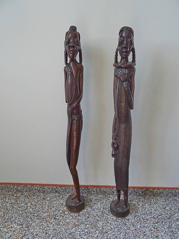 Statuette: Figurenpaar aus Ebenholz – Usato da Neu St. Johann venduto da voghelm 2