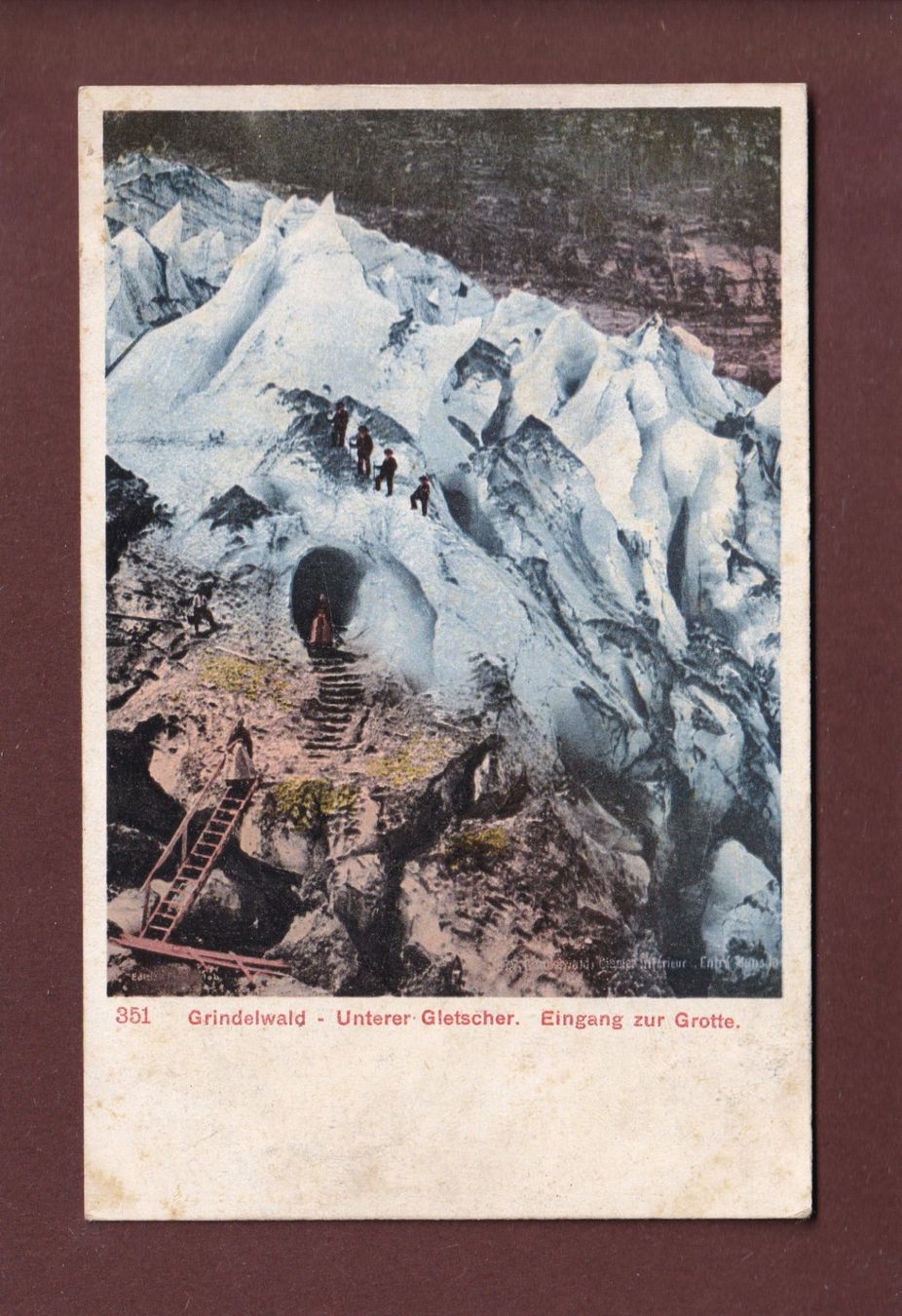 Ansichtskarten: Grindelwald - UNTERER GLETSCHER - Grotte – Gebraucht aus Pully von nicecards