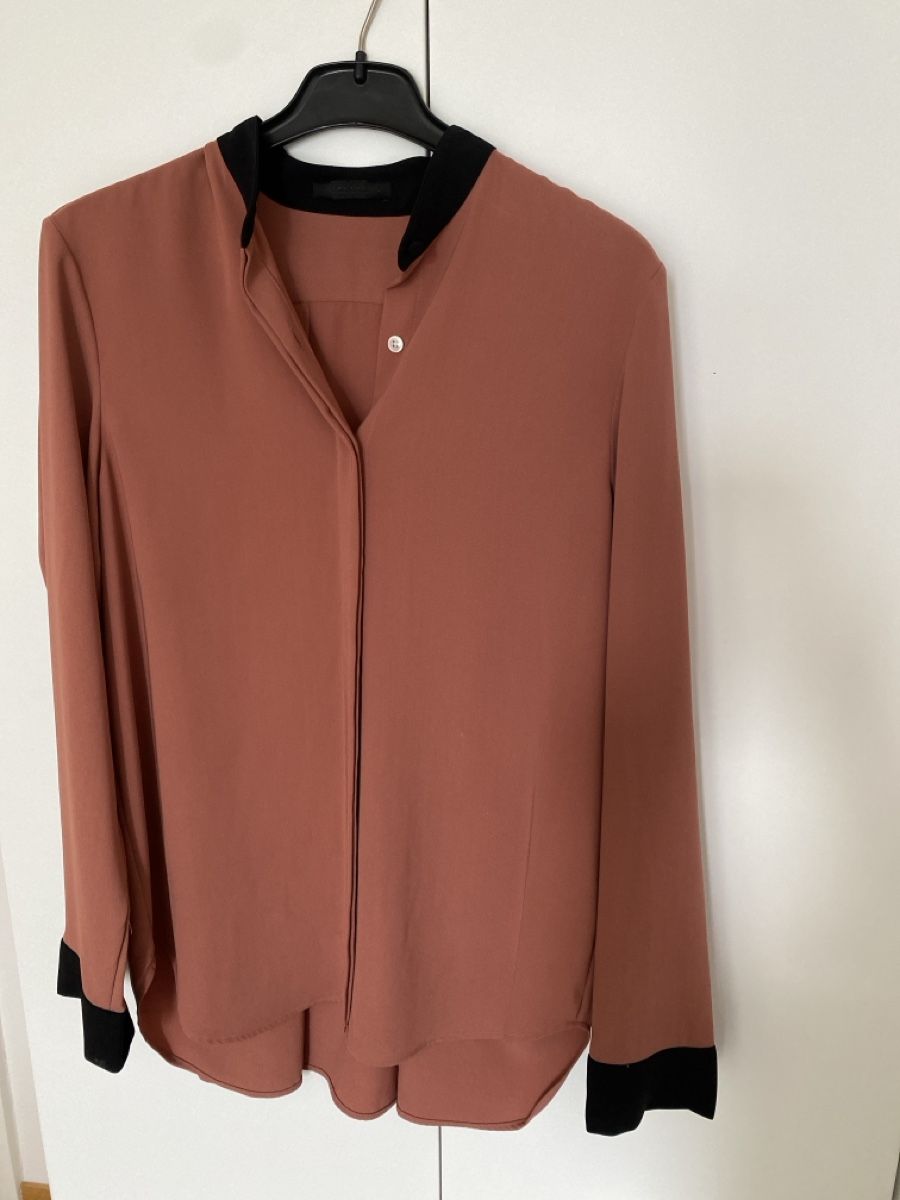 The Row Blusen: The Row Blouse M Long Sleeve Rust Black Collar Cuffs Buttons – Neu (gemäss Beschreibung) aus Herrliberg von non_5qdb