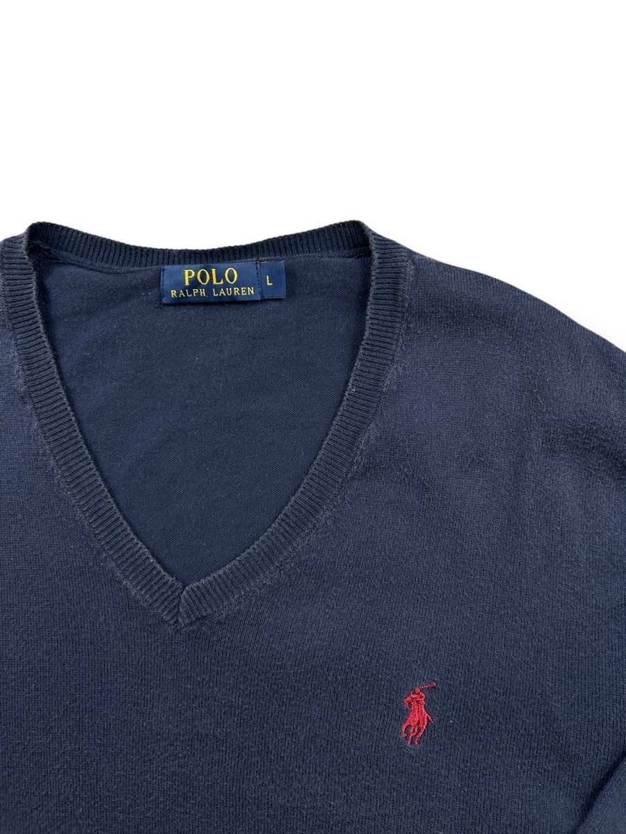 Ralph Lauren Pullover & Sweatshirts: Pull col V Ralph Lauren Bleu marine - Taille L – Neu (gemäss Beschreibung) aus Hauterive NE von Leo_o 2