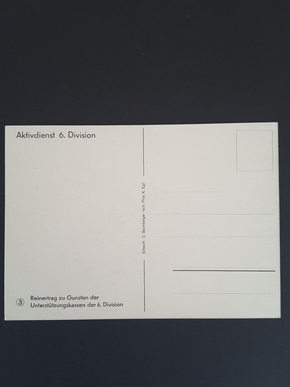 Cartoline postali: Aktivdienst 6 Division – Nuovo (secondo la descrizione) da Reichenburg venduto da Pipo-67 2