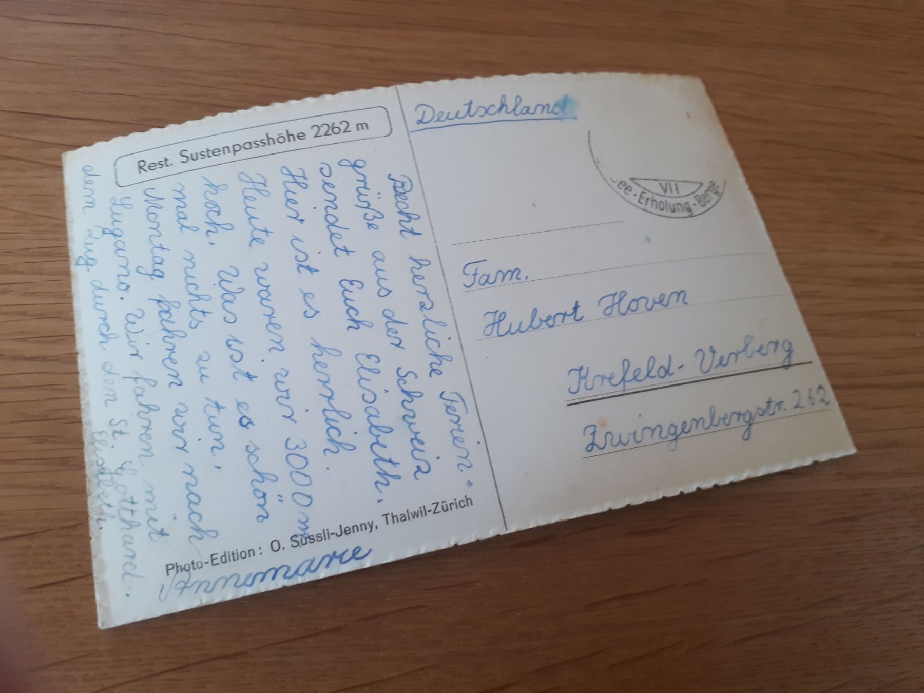 Cartes postales: SUSTENSTRASSE - REST. SUSTENPASSHOEHE - OLDTIMER – D'occasion à Winterthur par Ornyx7 1