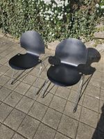 Fritz Hansen Stühle 2 Stk, schwarz, Designklassiker