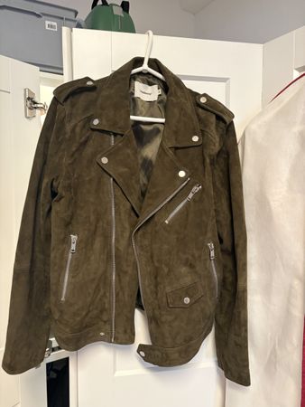 Deadwood Biker Jacke Wildleder Oliv neu und ungetragen