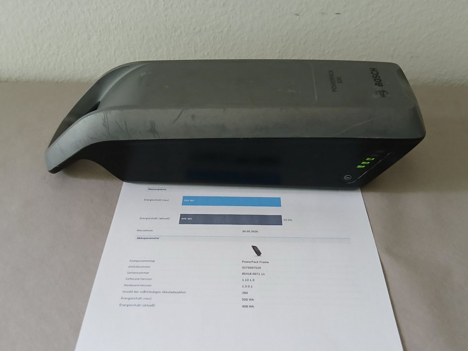 Bosch Batterie: Powerpack 500 Akku - 498Wh 99.6% mit Bosch Messbericht – Usato da Winterthur venduto da .-thx-.