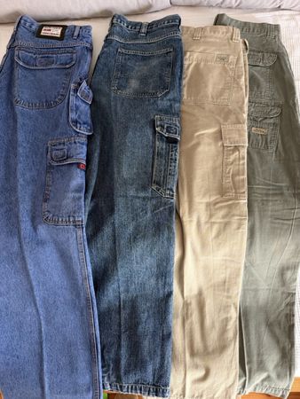 4 Cargohosen ICE POLE und Wrangler Grösse 36x32 gebraucht