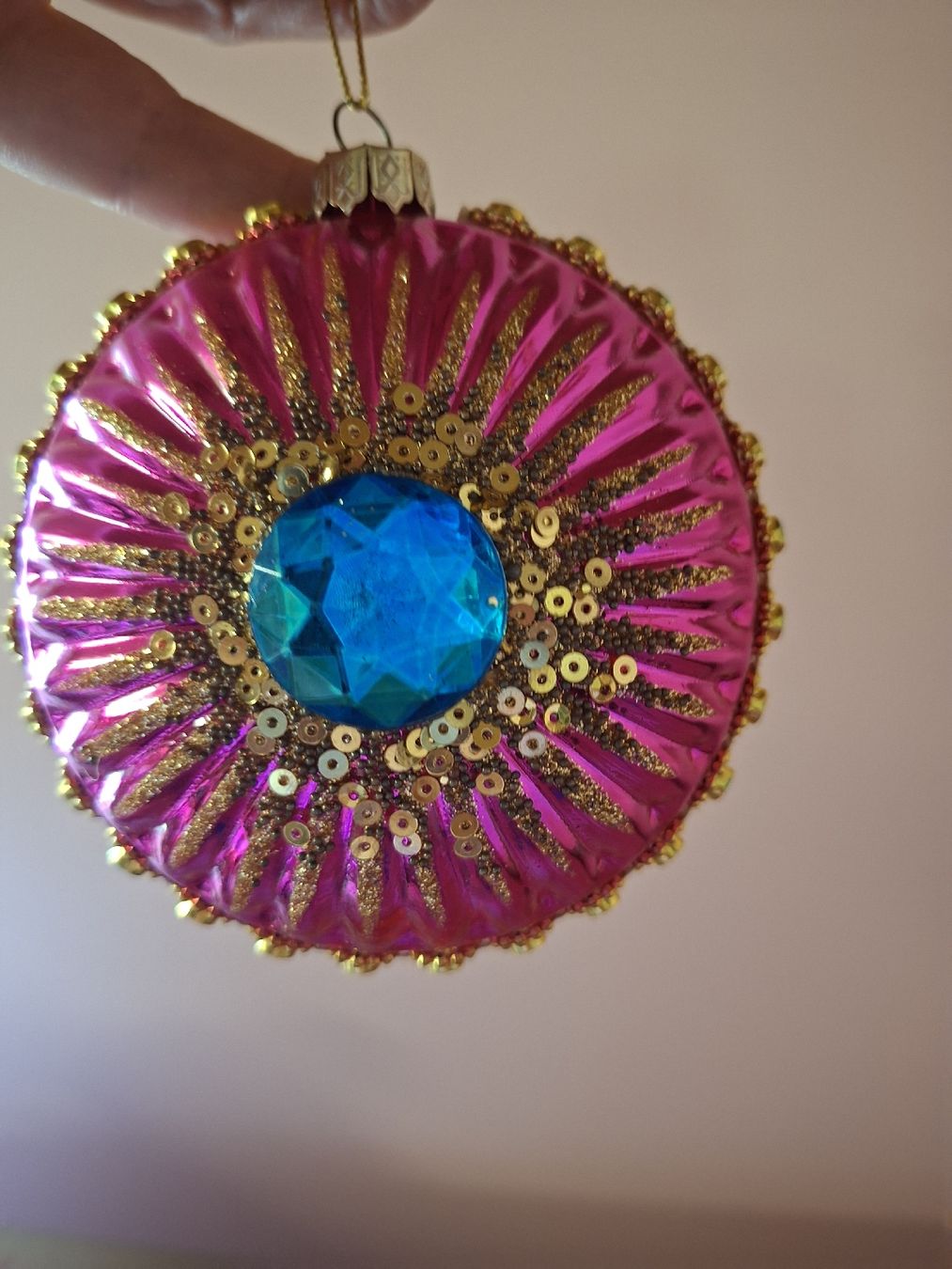 Tutte le decorazioni: neu: 2 Weihnachtskugeln Glas blau pink verziert – Nuovo (secondo la descrizione) da Nassen venduto da verrueckt 3