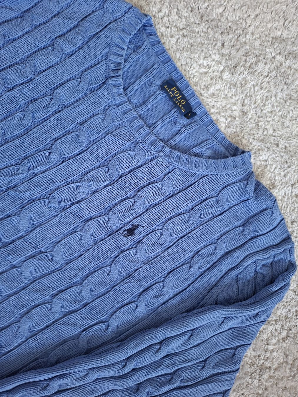 Ralph Lauren Maglioni & Felpe: Pull Ralph Lauren bleu maille torsadée taille L  – Usato da Renens VD venduto da ser_j2fn 8