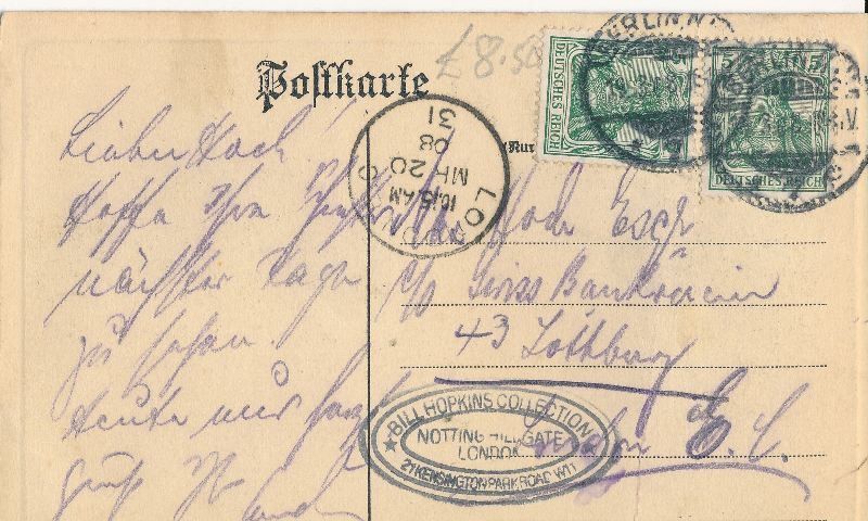 Ansichtskarten: Berlin Friedrichstr. Weihenstephan 1908 – Gebraucht aus Emmenbrücke von teestube 1